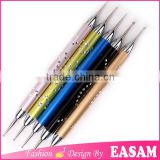 Easam metallic 5pcs nail art high quality dotting tools,nail art dotting tools and brushes