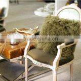 Dark Green Color Real Mongolian Lamb Fur Oriental 50*50CM Cushion/New Design Cushion Covers thumbnail-2