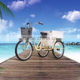 Aluminium alloy tricycle cargo bike with three wheel