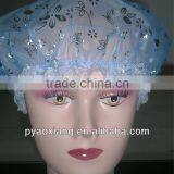 The Latest Blue Printed Environmently Friendly Shower Caps or Hats for Hotel and Home,etc. thumbnail-1