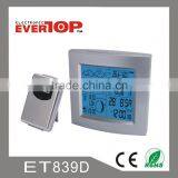 DIGITAL LCD CLOCK WITH BAROMETER AND BLUE BACKLIGHT ET839D