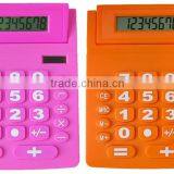 Promotional Flexible Silicone 8 Digital Solar Calculator