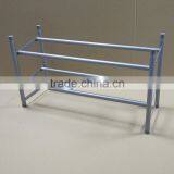 Powder Coating Grey Color 2 Tier 12 Pairs Shoe Rack With Grey Plastic Parts thumbnail-3