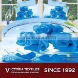 Nave Blue Rose Pattern Printed Bedding Bedroom Sets 100% Cotton thumbnail-1