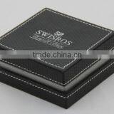 High Quality Black Leather Earring Jewelry Box