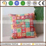 45cm*45cm square cotton printed cushion with a invisible zip