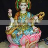 Goddess Saraswati Marble Murti