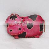 Handmade Leather Large Cow Coin Purse thumbnail-4