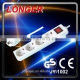 Hot Sale High Quality EU 4 Way Switch Extension Socket Power Strip GS CE 16A 220V