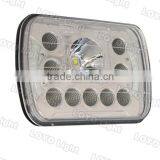 Newest!!! Square 7 Inch Led Headlight for Truck, Tractor With Angel Eyes 45W 5x7 Led Headlight thumbnail-3