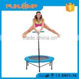 Funjump wholesale kids mini round trampoline with handle bar from factory