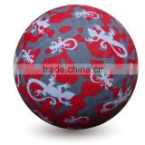 rubber playground ball factory/custom 8.5 inch full printing playground ball