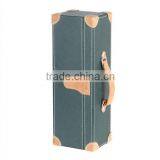 Chinese Factories Wholesale Custom PU Leather Single Bottled Wine Box, Green Beautiful Gift Box