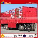 40T 50T 3 Axle Steel Fence Truck Trailer Tri-Axle Cargo Drawbar Towing Full Trailer thumbnail-2
