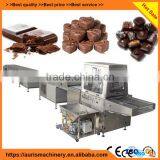 China Supplier 400 mm Chocolate Enrobing Machine Cookies Chocolate Coating Machine With 14 m Cooling Tunnel thumbnail-1