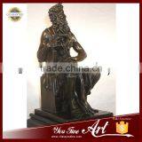 Life Size Sitting Bronze Moses Statue With Book thumbnail-2