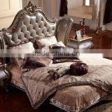 European Style Wood Carved Bed, Elegant and Royal King Size Bed, Luxury Bedroom Furniture Set (BF01-ML012) thumbnail-2
