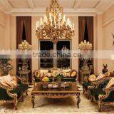 Vintage Living Room Sofa Set, Exquisite Hand Painting Wooden Sofa, Classic Button Tufted Chesterfield Sofa Couch Set thumbnail-2