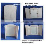 Poplar Plywood Wooden Picture Photo Frame for Funer Decor thumbnail-1
