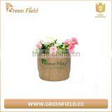 Jute Planter Bag, Small Foldable Flower Jute Grow Bag Planter thumbnail-4
