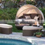 Sigma Wicker Pool Furniture Sectional Daybed Set Outdoor Sun Bed thumbnail-1