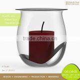 2014 New Novelty Home Decorative Borosilicate Glass Candleholder thumbnail-5