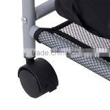 4 Compartments Chrome Laundry Sorter With Wheel thumbnail-6