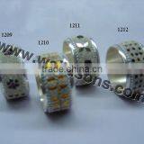 Handmade Silver Wired Brass Napkin Rings - Custom Made Tableware thumbnail-1