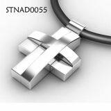 High Polish Plain Cross Stainless Steel Pendant Christian thumbnail-2