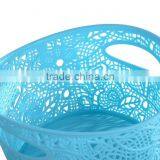 Lace Basket With 2 Sizes, Plastic Lace Basket With Handle, Round Shape Basket thumbnail-4