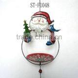 Stained Glass Bird Feeder With Santa Clause thumbnail-1