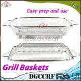 NBRSC BBQ Vegetable Stainless Steel Non-Stick Grill Basket Outdoor Cooking Grilling thumbnail-3
