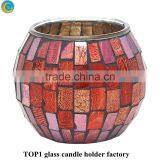 Moroccan Mosaic Glass Tea Light Votive Candle Holder in 4 Colours thumbnail-6