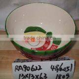 Factory Direct Christmas Snowman Shape Ceramic Christmas Bowl for Supply thumbnail-1