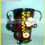 Metal Flower Pot Garden Home With 3D Metal Application Iron Flower Pot Stand thumbnail-2