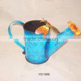 YS11655 Metal Artwork Garden Watering Can With Unique Design 11 Inch High thumbnail-1