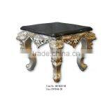 French Style Antique Small Side Table With Marble Top thumbnail-2