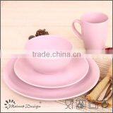 Ceramic Stoneware Dinner Set for 4 Persons/pink Dinner Set 16pcs/ceramic Dinner Set Design thumbnail-1