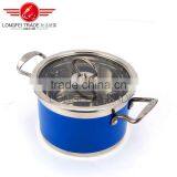 Hot Selling 5pcs Colorized European Stainless Steel Soup Pot Kitchen Cookware thumbnail-6