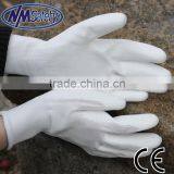 NMSAFETY 13 Gauge Knitted PU Coated White Nylon Gloves 4131 thumbnail-1