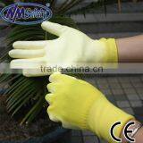 NMSAFETY Yellow PU Hand Protective Gloves Have EN388 4131 thumbnail-1