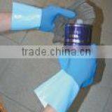 NMSAFETY Interlock Full Coated Blue Latex Used Restaurant Dishes thumbnail-1