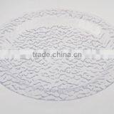 Clear Plastic Round Shape Tea Serving Tray thumbnail-2