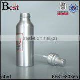 50ml High Quality Aluminum Spray Bottle Wholesales Empty Aluminum Bottle With Aluminum Sprayer thumbnail-3