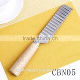 Wood Handle Potato Cutter High Quality Factory Price Stainless Steel Blade Potato Cutter thumbnail-2