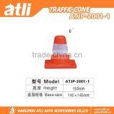 Flexible Roadwork/Worksite Safety PVC Traffic Cone With 2 Reflective Bands 150mm thumbnail-1