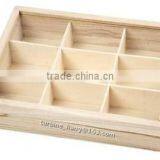 Plain Wooden Display Box Storage 9 Compartments thumbnail-1