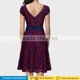 Vintage Black Wrap Embroidery Lace Knee Length Casual Cocktail Party Dresses for Elegant Mature Women Over 50 thumbnail-6