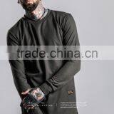 The Men Wholesale Blank Streetwear Side Split Latest Design Handsome Longline Shirt for Men thumbnail-2