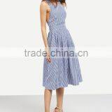New Fashion Casual Women Dresses Stripe Design Elegant Dresses Women Summer thumbnail-2